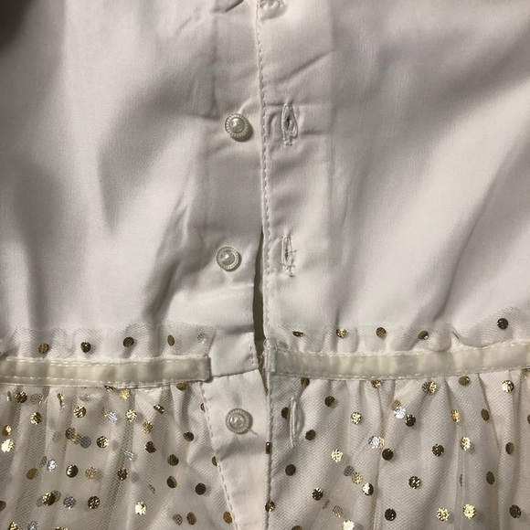 Carters cream with gold polka dots dress on skirt girls size 5T special occasion - Picture 10 of 10